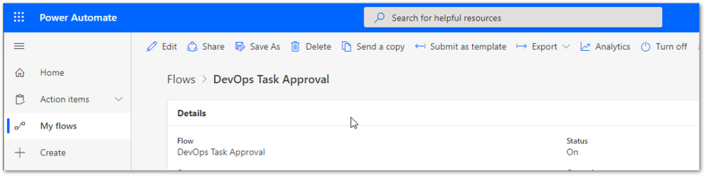 Screenshot: how to facilitate manager approval in a Microsoft Teams workflow. 