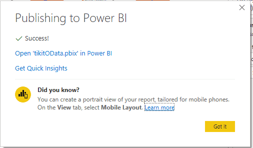 Create Custom Dashboards with Help Desk Data: double check published dashboard in Power BI.