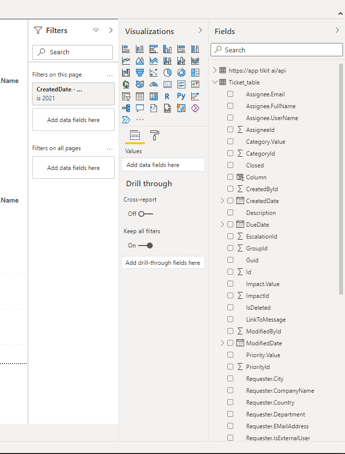 Step 7: How to Create a Ticketing Dashboard in Microsoft Teams using Power BI - Choose Chart Type