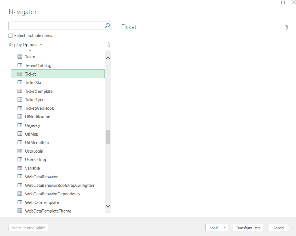 Connect Excel to Tikit step 4