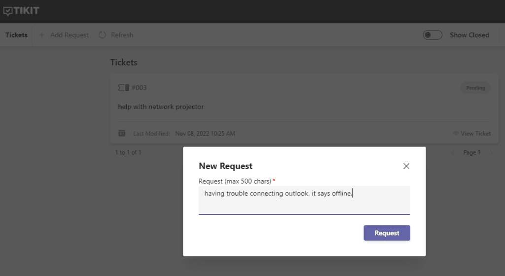 Add Request Feature