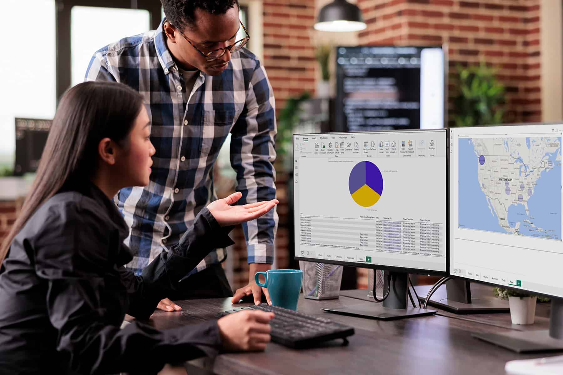 Diverse team of system engineers developing html code and cloud computing in it development agency. Asian software developer typing on keyboard to create artificial intelligence script.